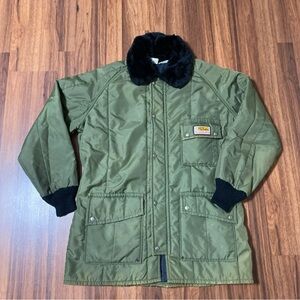 Walls Green Bomber Jacket with Black Collar